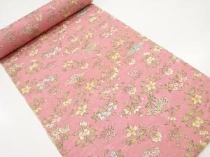 アンティーク　草花模様　羽尺反物